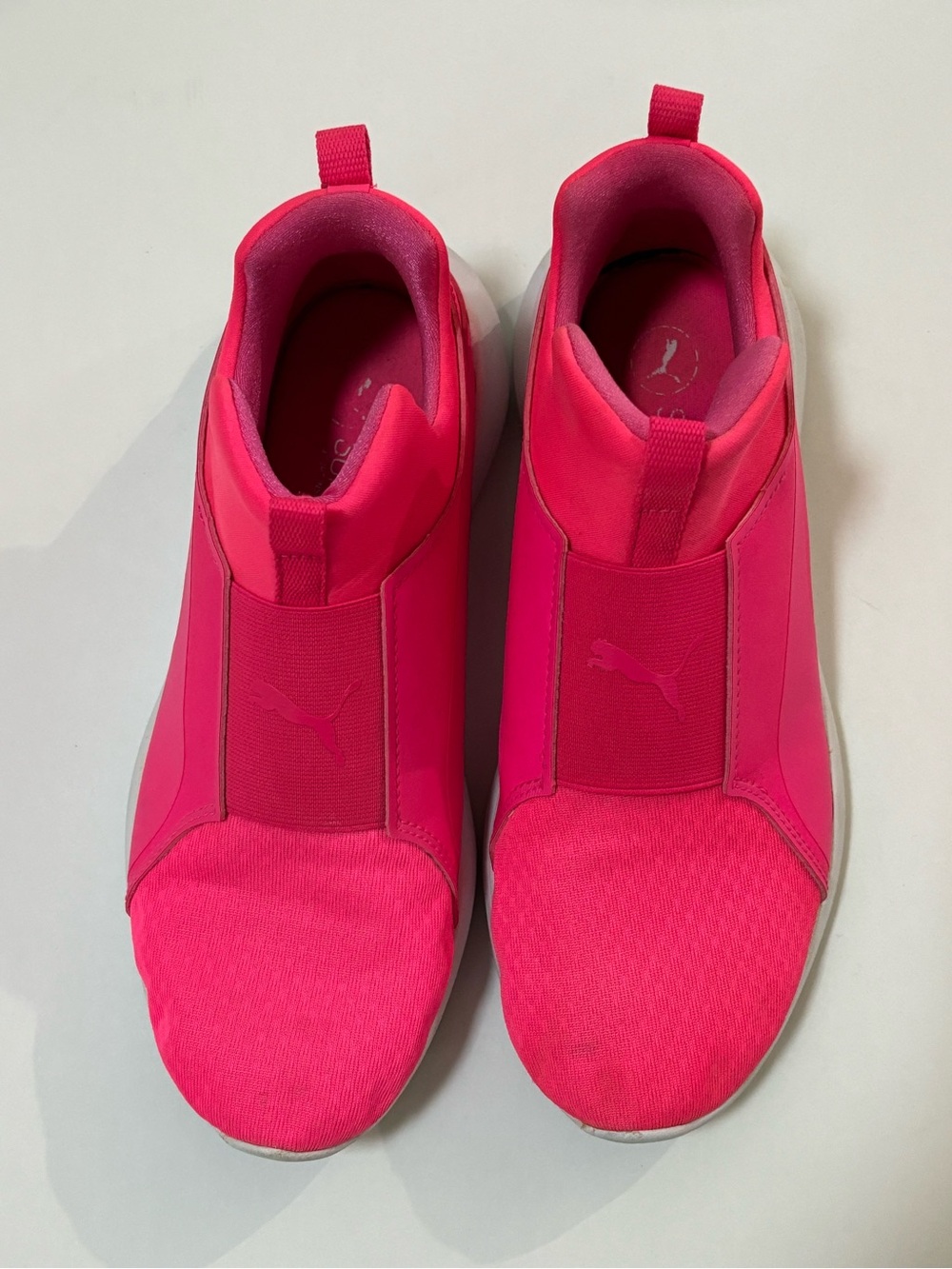 Puma Bright Pink Slip-On Athletic Shoes